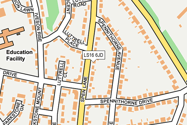 LS16 6JD map - OS OpenMap – Local (Ordnance Survey)