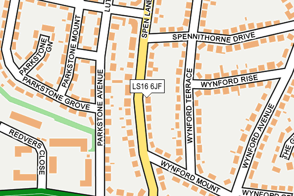 LS16 6JF map - OS OpenMap – Local (Ordnance Survey)