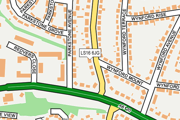LS16 6JG map - OS OpenMap – Local (Ordnance Survey)