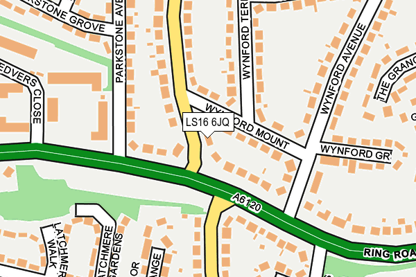 LS16 6JQ map - OS OpenMap – Local (Ordnance Survey)