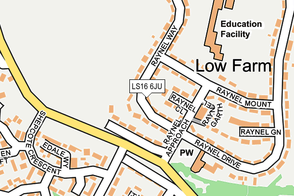 LS16 6JU map - OS OpenMap – Local (Ordnance Survey)