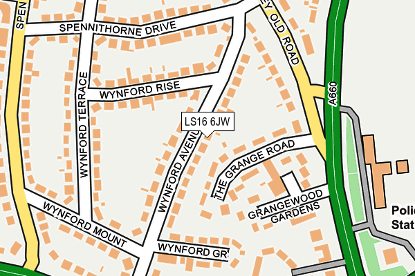 LS16 6JW map - OS OpenMap – Local (Ordnance Survey)