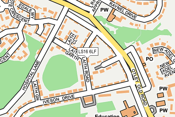 LS16 6LF map - OS OpenMap – Local (Ordnance Survey)