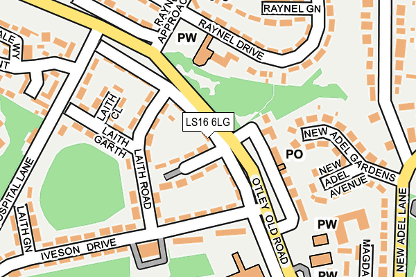 LS16 6LG map - OS OpenMap – Local (Ordnance Survey)