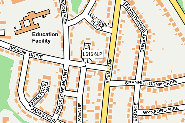 LS16 6LP map - OS OpenMap – Local (Ordnance Survey)