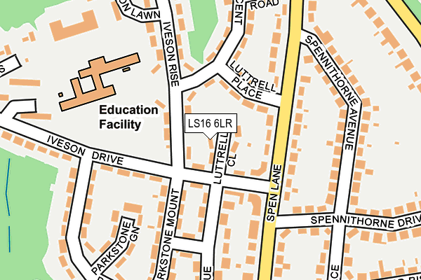 LS16 6LR map - OS OpenMap – Local (Ordnance Survey)