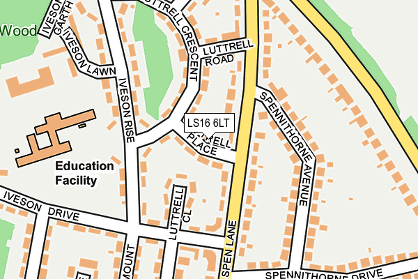 LS16 6LT map - OS OpenMap – Local (Ordnance Survey)
