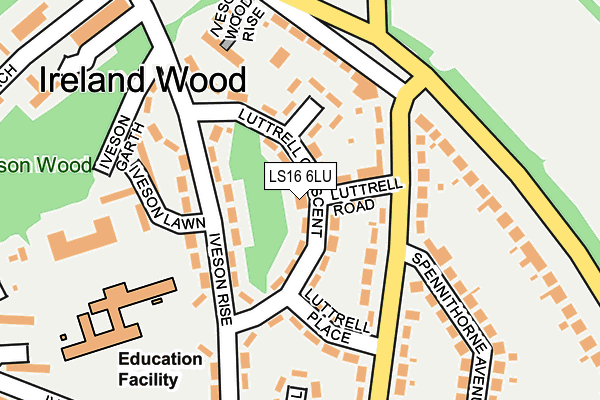 LS16 6LU map - OS OpenMap – Local (Ordnance Survey)