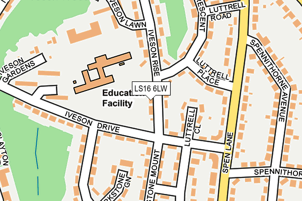 LS16 6LW map - OS OpenMap – Local (Ordnance Survey)