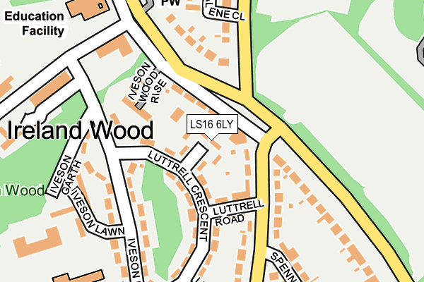 LS16 6LY map - OS OpenMap – Local (Ordnance Survey)