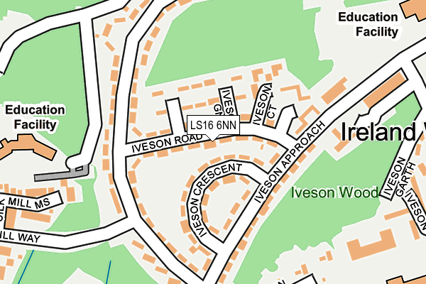 LS16 6NN map - OS OpenMap – Local (Ordnance Survey)