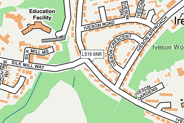 LS16 6NR map - OS OpenMap – Local (Ordnance Survey)