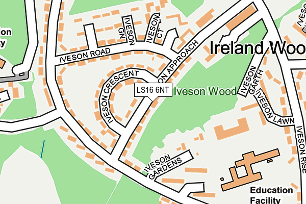 LS16 6NT map - OS OpenMap – Local (Ordnance Survey)