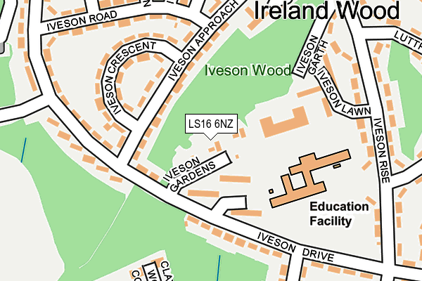 LS16 6NZ map - OS OpenMap – Local (Ordnance Survey)
