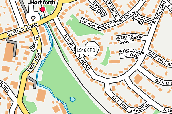 LS16 6PD map - OS OpenMap – Local (Ordnance Survey)