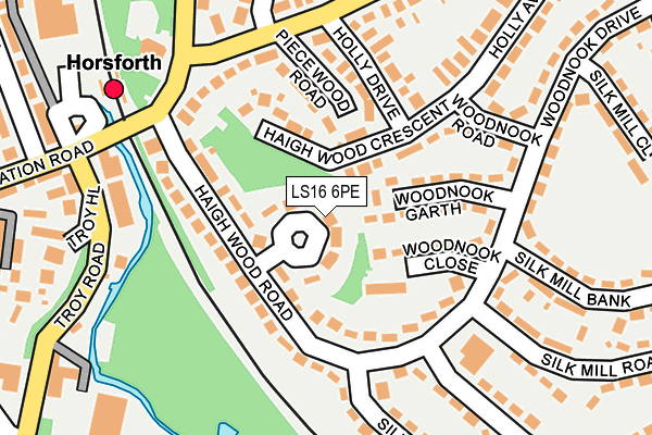 LS16 6PE map - OS OpenMap – Local (Ordnance Survey)