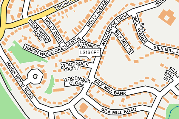 LS16 6PF map - OS OpenMap – Local (Ordnance Survey)