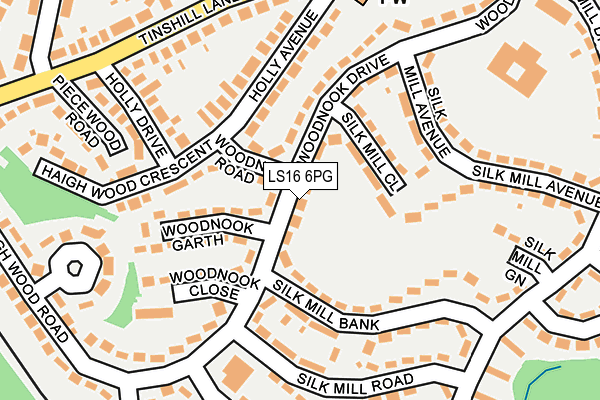 LS16 6PG map - OS OpenMap – Local (Ordnance Survey)