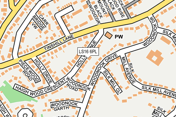 LS16 6PL map - OS OpenMap – Local (Ordnance Survey)