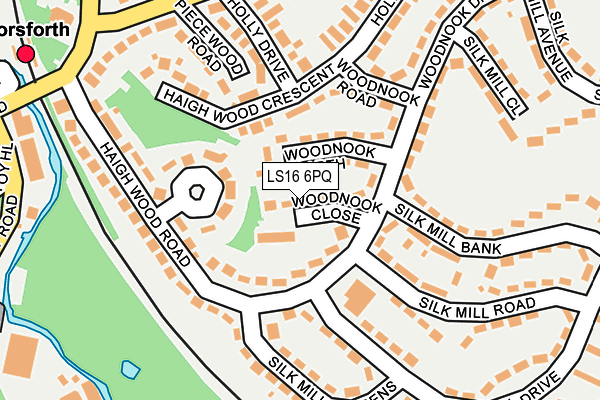 LS16 6PQ map - OS OpenMap – Local (Ordnance Survey)