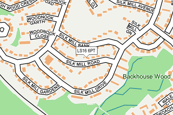 LS16 6PT map - OS OpenMap – Local (Ordnance Survey)