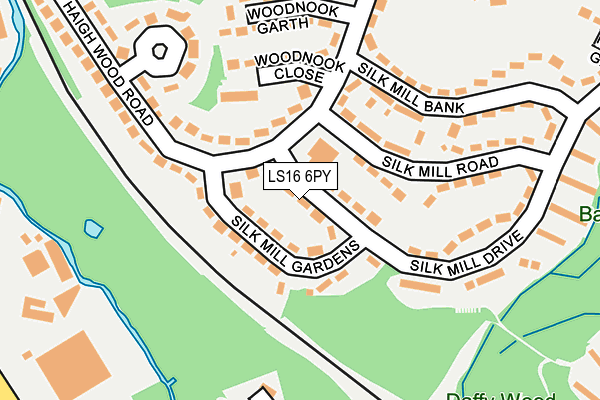 LS16 6PY map - OS OpenMap – Local (Ordnance Survey)