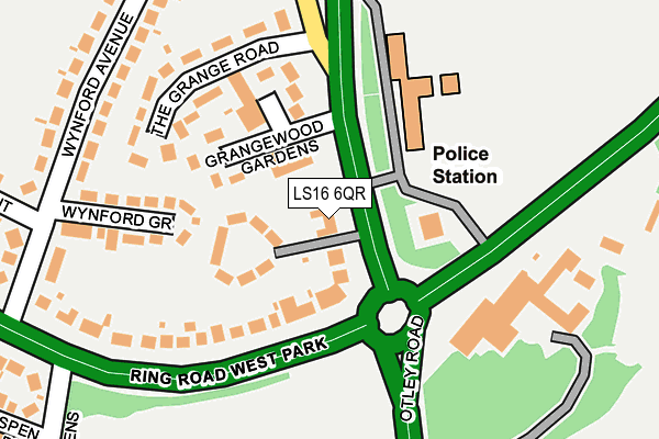 LS16 6QR map - OS OpenMap – Local (Ordnance Survey)