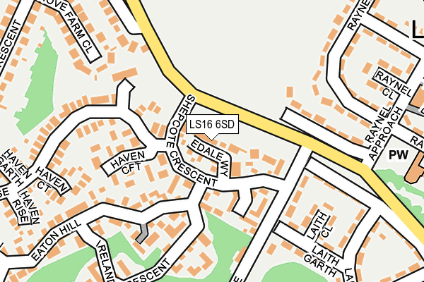 LS16 6SD map - OS OpenMap – Local (Ordnance Survey)