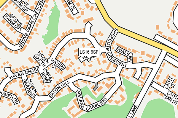 LS16 6SF map - OS OpenMap – Local (Ordnance Survey)