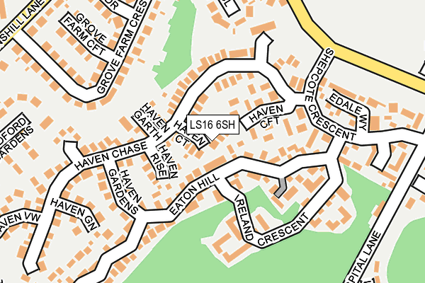 LS16 6SH map - OS OpenMap – Local (Ordnance Survey)