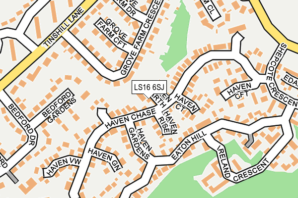 LS16 6SJ map - OS OpenMap – Local (Ordnance Survey)