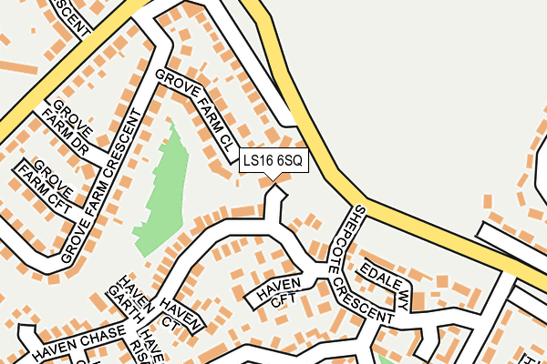 LS16 6SQ map - OS OpenMap – Local (Ordnance Survey)