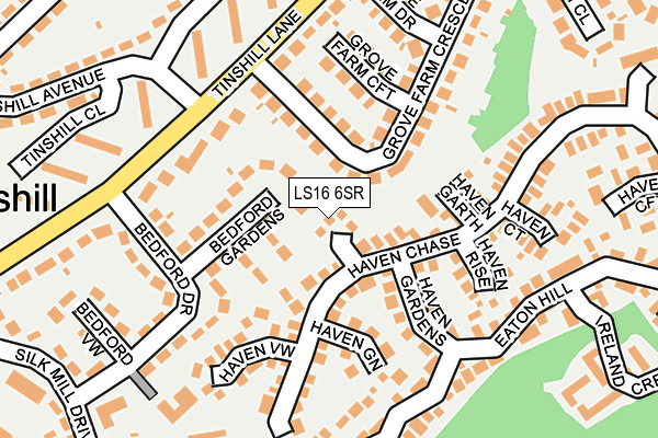LS16 6SR map - OS OpenMap – Local (Ordnance Survey)