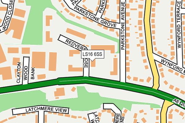 LS16 6SS map - OS OpenMap – Local (Ordnance Survey)