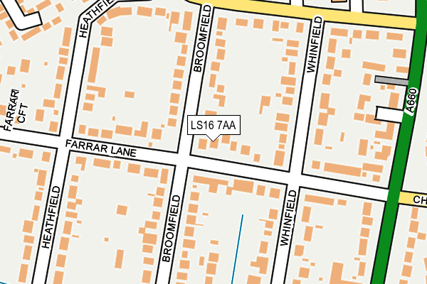 LS16 7AA map - OS OpenMap – Local (Ordnance Survey)
