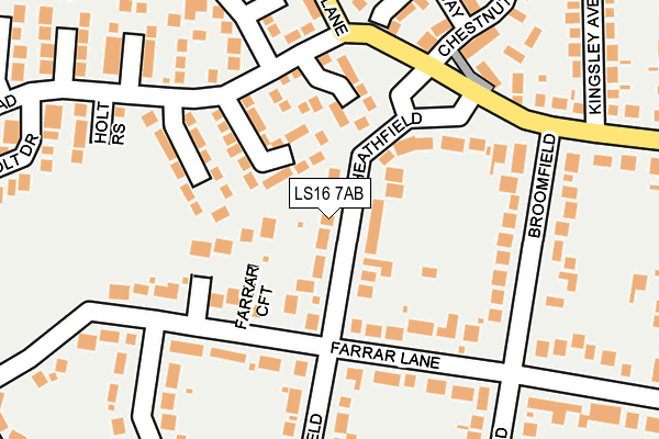 LS16 7AB map - OS OpenMap – Local (Ordnance Survey)