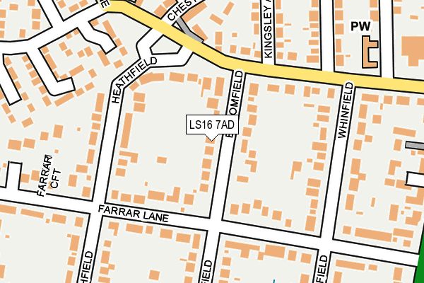 LS16 7AD map - OS OpenMap – Local (Ordnance Survey)