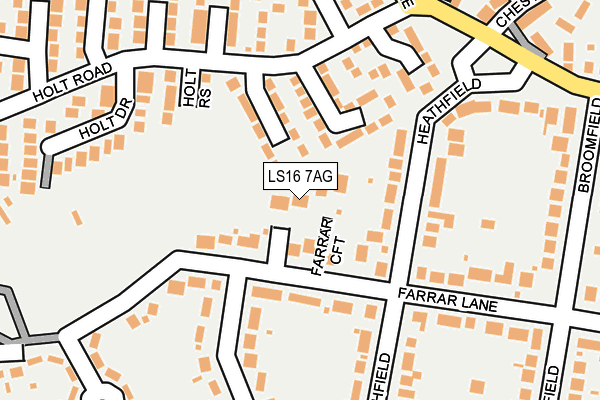 LS16 7AG map - OS OpenMap – Local (Ordnance Survey)