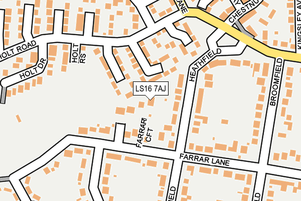 LS16 7AJ map - OS OpenMap – Local (Ordnance Survey)