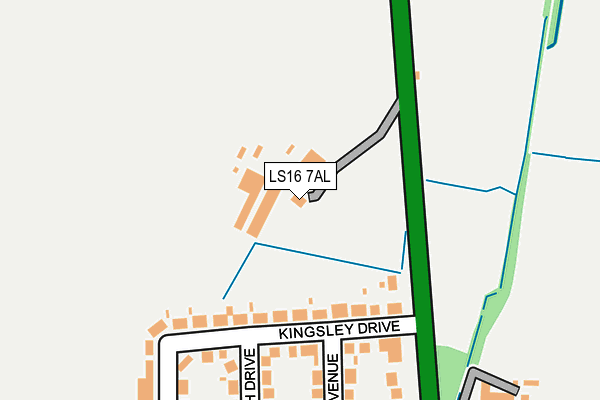 LS16 7AL map - OS OpenMap – Local (Ordnance Survey)