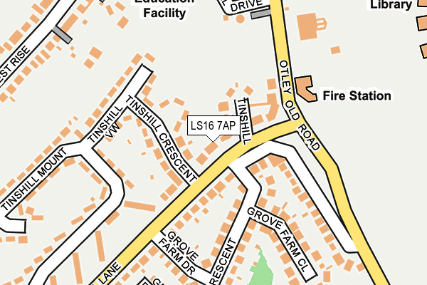 LS16 7AP map - OS OpenMap – Local (Ordnance Survey)