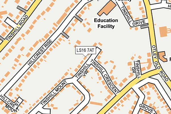 LS16 7AT map - OS OpenMap – Local (Ordnance Survey)