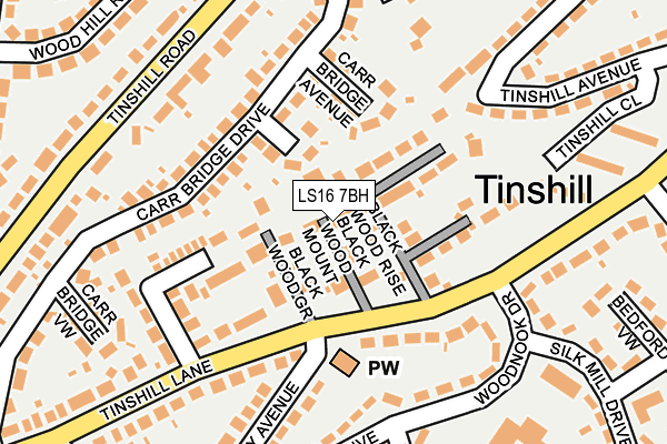 LS16 7BH map - OS OpenMap – Local (Ordnance Survey)