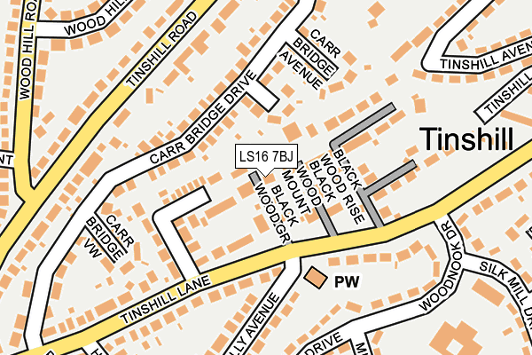 LS16 7BJ map - OS OpenMap – Local (Ordnance Survey)