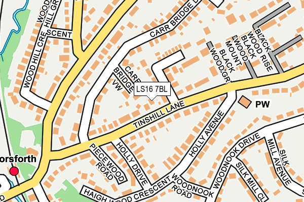 LS16 7BL map - OS OpenMap – Local (Ordnance Survey)