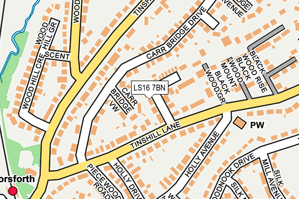 LS16 7BN map - OS OpenMap – Local (Ordnance Survey)