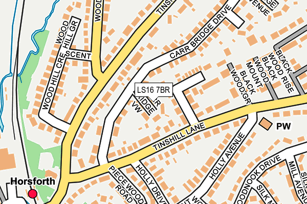 LS16 7BR map - OS OpenMap – Local (Ordnance Survey)