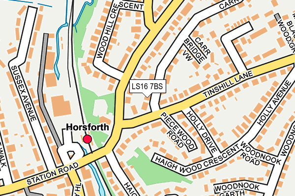 LS16 7BS map - OS OpenMap – Local (Ordnance Survey)