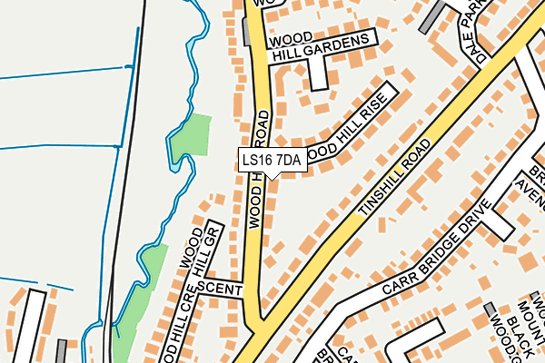 LS16 7DA map - OS OpenMap – Local (Ordnance Survey)