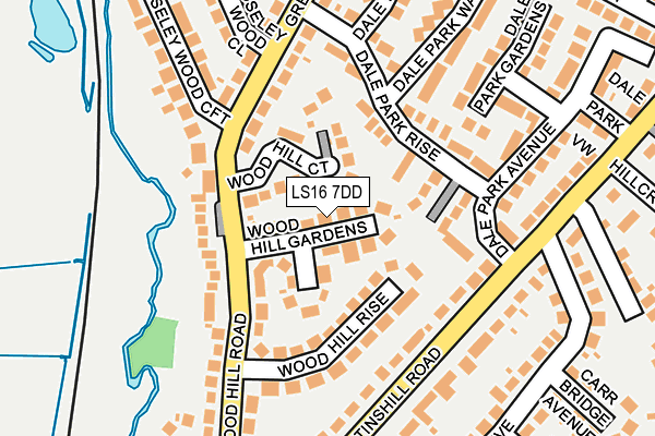 LS16 7DD map - OS OpenMap – Local (Ordnance Survey)